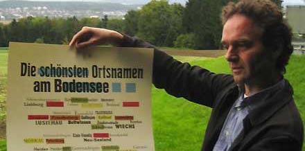 Ortsnamen Bodensee Plakat